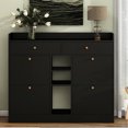 thumbnail image 2 of Shoe Storage Organizer With 4 Flip Drawers, Black, Multifunctional For Entrance Hall Entranceway Rack & Modern, 2 of 7