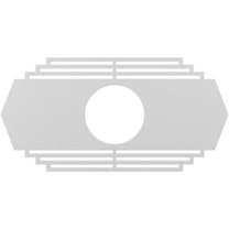30"W x 15"H x 7 7/8"ID x 1"P Chrysler Architectural Grade PVC Pierced Ceiling Medallion