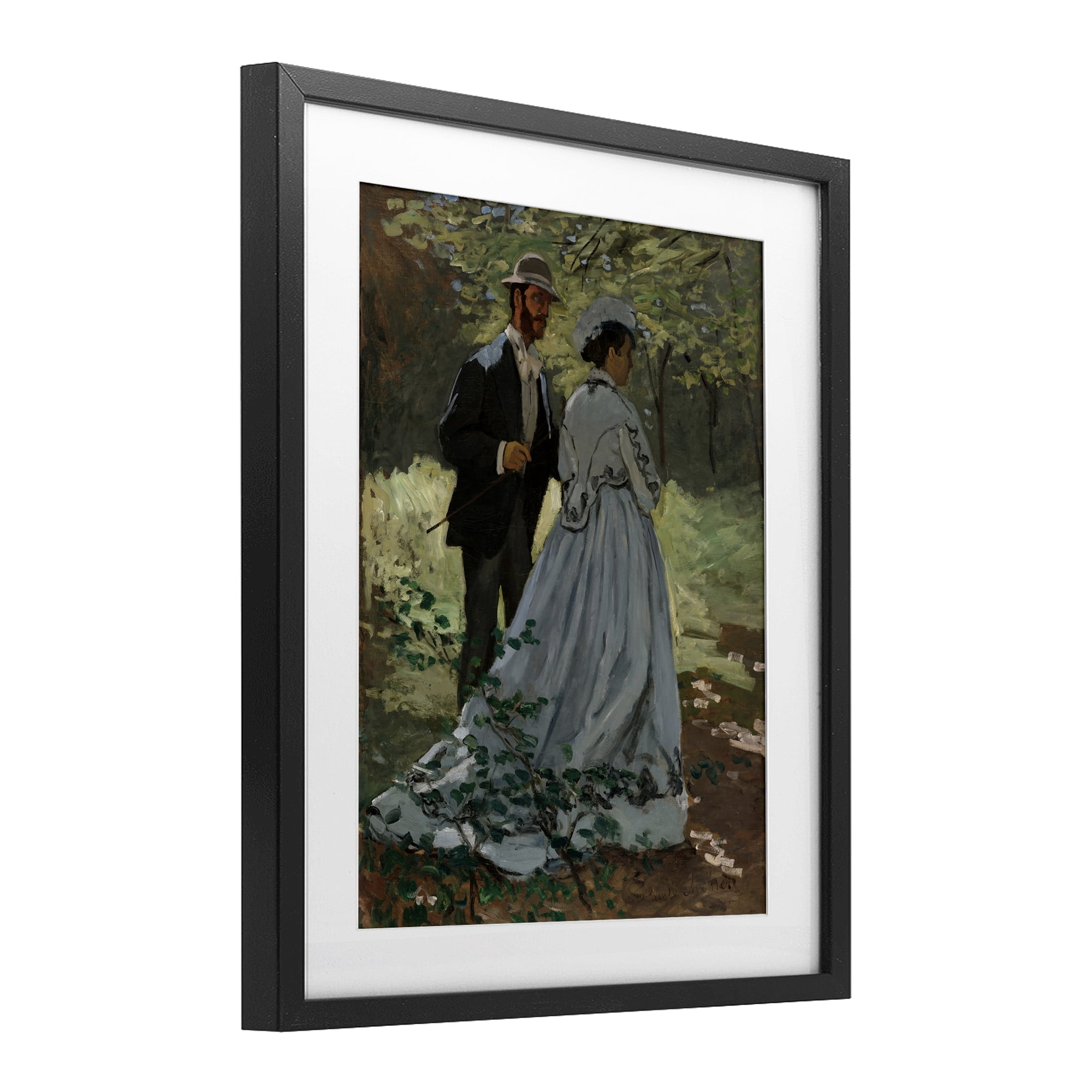 Stupell Industries Bazille & Camille in Nature Black Framed Print Under Glass, design by Tina LeCour
