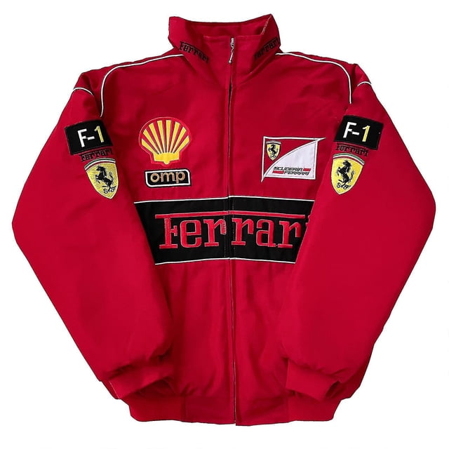 Veste de Moto F1, Veste Coupe-Vent Rétro Brodée Hip-hop pour Femmes