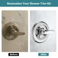 thumbnail image 4 of Replacement for Delta 13/14 Series Shower Trim Kit, Shower Cover Plate with Handle (Valve& Catridge Not Inclued) (1, Chrome), 4 of 7