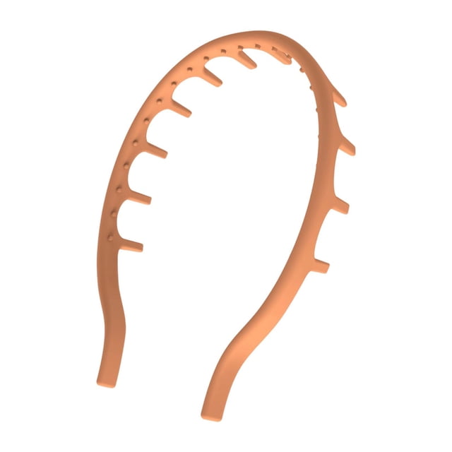 Diadema de silicona con forma de peine, accesorio antideslizante para cabello, con diente para familiares y amigos, día de Valentín. Naranja
