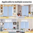 thumbnail image 6 of Blue White Stripe Kitchen Curtains 72 Inch Length, Modern Minimalist Geometric Striped Grommet Top Bedroom Living Room Curtains, Light Filtering Cafe Curtain Drapes 2 Panels Set 104''x72'', 6 of 9