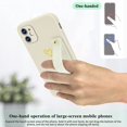 thumbnail image 4 of Compatible with iPhone 11 6.1” Case for Women Girls,Soft TPU Pretty Wristband Holder Phone Case Slim Liquid Silicone Shockproof Thin Wrist Strap Love Heart Cute Case Cover（Elegant White）, 4 of 6