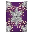 thumbnail image 3 of Ambesonne Moroccan Tablecloth Rectangular Table Cover, Vintage Floral Petals, 60"x84", Earth Yellow Purple, 3 of 4