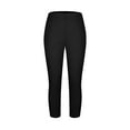 thumbnail image 6 of ZyeKqe Plus Size Capri Pants for Women High Waisted Knee Length Capris Stretchy Slim Fitted Pull on Summer Cropped Pants, 6 of 9