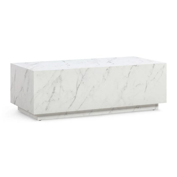 Romy White Marble Coffee Table