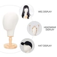 thumbnail image 6 of PatungKu 22" Wig Head Canvas Block Head Mannequin Wig Display Styling Head, 6 of 9