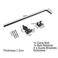 thumbnail image 2 of Cane Bolt Steel Gate Ground Latch For Wood Pvc Vinyl Metal Fences Door Hardware, 2 of 10