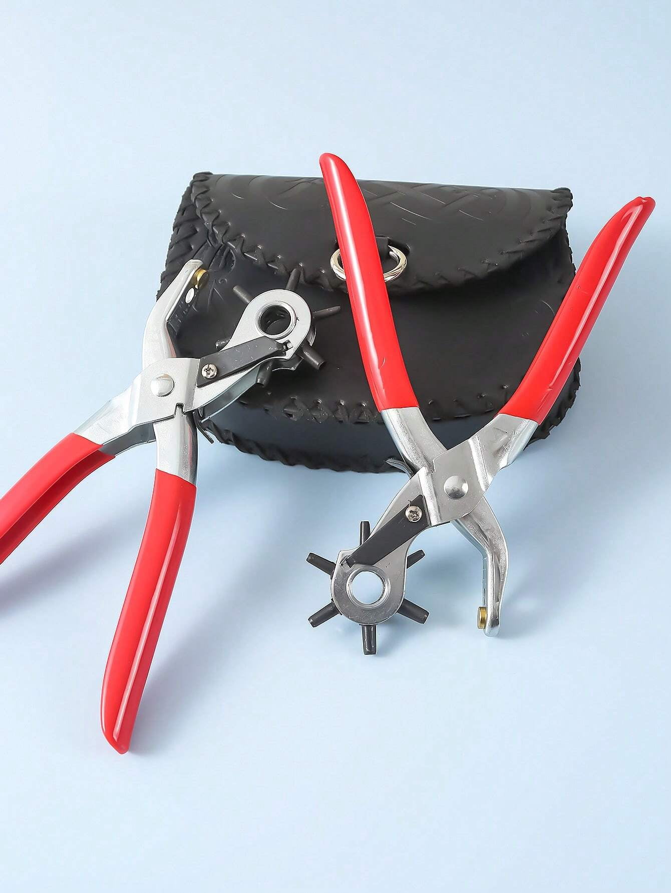 1Pc Multifunction Belt Punch Tool Leather Hole Punch Tool 8 5 Heavy Duty 6 Size Revolving Leather Belt Hand Hole Puncher For Belts