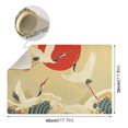 thumbnail image 2 of Dish Drying Mat Microfiber Kitchen Dish Pad Counter Absorbent Drainer Rack 12"x18" Cranes Birds with Waves and Sun, 2 of 6