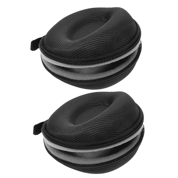 HOOWIFFY Travel Watch Case in Black Composite, Soft Lined and Secure, 2Pcs