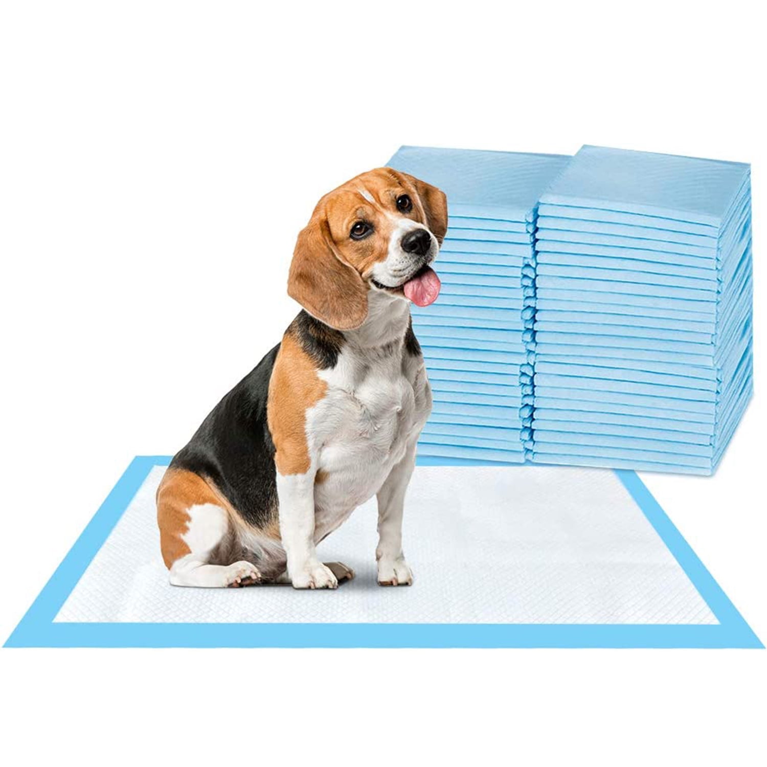 Pefilos Dog and Puppy Pee Pads with Leak-Proof Quick-Dry Design for Potty Training, Standard Absorbency, Regular Size, 23.6 x 23.6 Inches - Pack of 40, Blue Pefilos Dog and Puppy Pee Pads with Leak-Proof Quick-Dry Design for Potty Training, Standard Absorbency, Regular Size, 23.6 x 23.6 Inches - Pack of 40, Blue