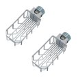thumbnail image 1 of Oleegame 2PC Shower Soap Dish With Hook Sink Sponge Rack Stand Kitchen Faucet Storage Rack Sponge And Towel Rack Drain Basket Home Kitchen Cleaning Tools Gray, 1 of 4