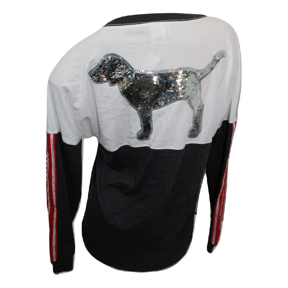 Victoria's Secret Victoria's Secret Pink Big Dog Sequin Bling Varsity