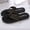 Black, variant on Striped Webbing Flip Flops Non-slip Soft Sole Unisex Summer Beach Casual Footwear Yellow One Size
