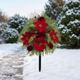 thumbnail image 3 of Cififendec Christmas Artificial Pinecone Berry Stake, 22", Christmas Evergreen Foliage Ornament Spike for Christmas Front Porch Planter Seasonal Layout Scheme, 3 of 7