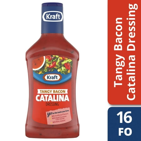 Kraft Catalina Salad Dressing - (3 Pack) Kraft Tangy Catalina with Bacon Dressing, 16 Fl Oz Bottle