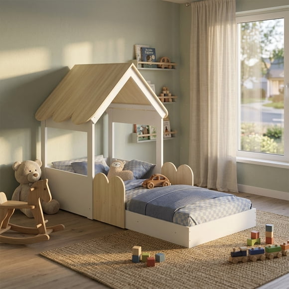 Cama Casita Infantil Montessori (Colchón 190x100cm)