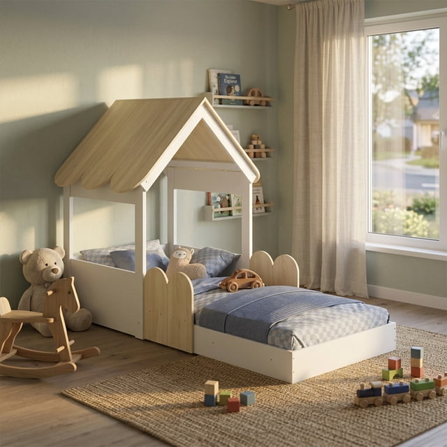 Cama Casita Infantil Montessori (Colchón 190x100cm)