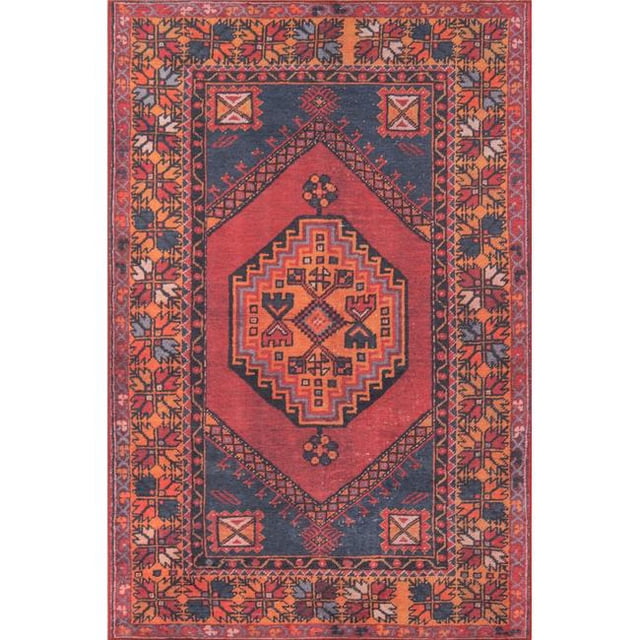 Momeni AFSHAAFS16RED3050 Machine Made Afshar Rectangle Area Rug, Red - 3 x 5 ft.