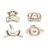Crossed Arm Monkey Antique Silver-Plated Two-Piece Cap 23~17x11~15.5mm Sold per pkg of