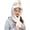 White, variant on CoCopeaunt Women Bunny Ear Scarf Beanie Hat 2 in 1 - Balaclava Cute Thick Knitted Fleece Sherpa Hat for Winter Outgoing