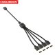 thumbnail image 1 of Divisor de ventilador de chasis ARGB 30 cm 1 a 2/3/4 para ventiladores de tira de luz de PC (negro 1 a 4), 1 of 9