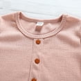 thumbnail image 6 of Coerni Baby Girl Clothing Set Short Sleeve Solid Ribbed Tops Patchwork Jeans Denim Pants Outfits Set Outfits for Teen Girls, 6 of 9