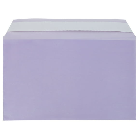 JAM Paper Cello Sleeves, 5 7/16 x 8 5/8, Purple, 100/Pack, Peel & Seal