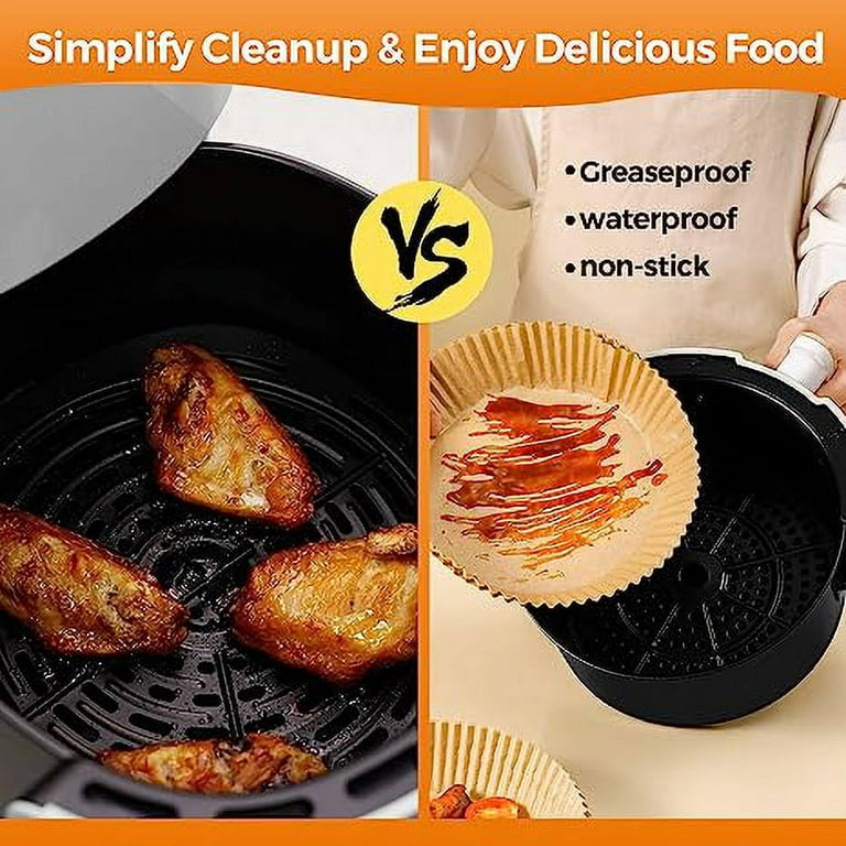 6.3IN Air Fryer Paper Liners Disposable Oven Insert Parchment Sheets Non  Stick 100PCS, 1 Pack - Kroger