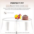 thumbnail image 3 of HAHDAXIA White 84" Round 12 Pack Standard Disposable Plastic Party Tablecloth 84 Inch Round Table Cover, 3 of 7