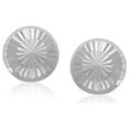 thumbnail image 1 of Boucles d'Oreilles en Or Blanc 14 Carats Texturées de Style Plat, 1 of 2