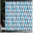 thumbnail image 3 of Ambesonne Retro Shower Curtain, 60s 70s Style Round Shapes, 69"Wx75"L, Sky Blue, 3 of 4