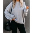 thumbnail image 1 of REDHOTYPE Femmes Col Rond Tricoté Pull en Vrac Casual Couleur Unie à Manches Longues Chandail Haut, 1 of 2