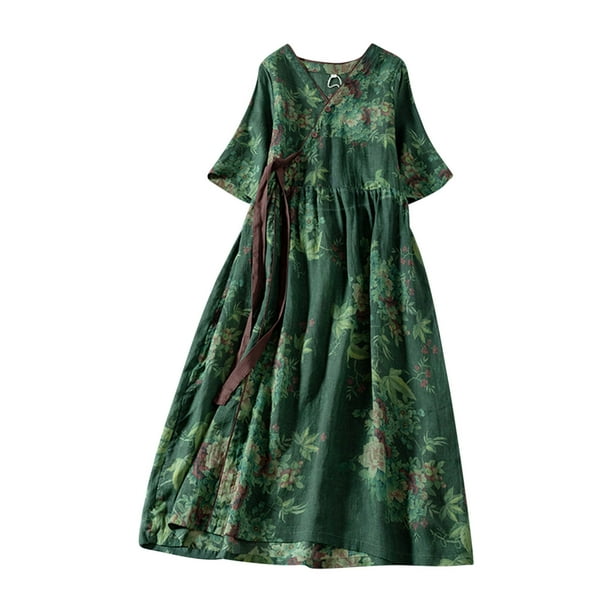 korean style dress green 2024 Green Floral Casual Beach Sexy Mini Dress Women Chic Ruffled Elegant  Party Dresses Summer Korean Style One Piece Night Robe