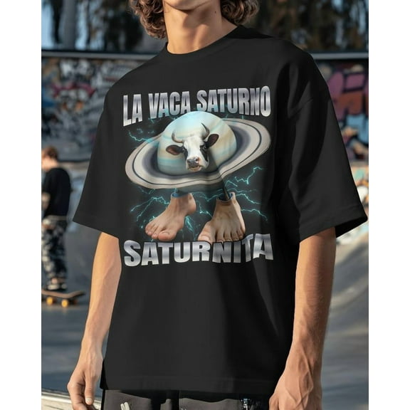 La Vaca Saturno Saturnita Italian Brainrot Meme Shirt-italian Brainrot Shirt,italian Memes Shirt,cow Meme Shirt,weird Absurd Funny Shirt