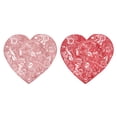 thumbnail image 1 of GOOHOCHY 2 uds mantel individual en forma de corazón estera de rosas romántica estera de mesa para el hogar decoración de mesa, 1 of 7
