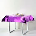 thumbnail image 6 of BalsaCircle 50" x 50" Purple Metallic Square Disposable Plastic Tablecloth Tables, 6 of 7