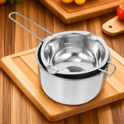 unbranded 1 Set Double Boiler Set Stainless Steel Heating Milk in Kitchen