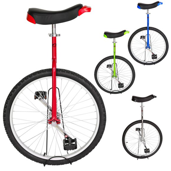 T4B FREESTYLE UNICYCLE 24-Inch Wheel - Mountain Butyl Tire, Advanced Grip - Red