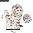 thumbnail image 6 of Cute Oven Mitts,Red Christmas Gingerbread Man Pattern Oven Mitt 2-Pack Set,Kitchen Gloves for Oven,Heat Resistant Oven Mitts 7.7"x12", 6 of 7