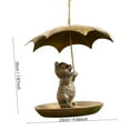 thumbnail image 4 of Animal Bird Feeder With Umbrella Squirrel Gardening Animal Statues Garden M0d2 Hanging Feeders Ornament Decoration, 4 of 8