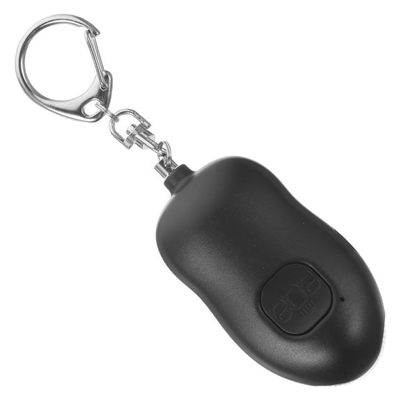 EXHUMKY Black Women's Emergency Alarm 130dB Loud Sound with LED Light for Safety Plastic Keychain Size