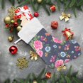 thumbnail image 6 of Coolnut 17.7 Inch Christmas Stockings, 2 PCS Pink Flowers Presonalized Large Stocking Sock for Family Holiday Xmas Party Decorations, 6 of 7