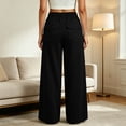 thumbnail image 4 of HomeDM Women's Sweatpants Drawstring Loose Lounge Pants with Pockets for Summer Casual Work Black L, 4 of 8