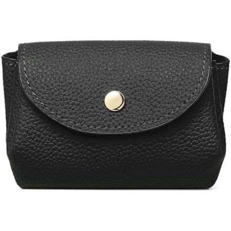 Leather Coin Purse for Women Small 3 Cash Change Pouch Holder Wallets