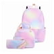 thumbnail image 1 of ER Mochila de tres piezas para mujer, color degradado arcoíris, secundaria brillar Electrónica, 1 of 5
