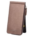 thumbnail image 2 of Spencer PU Leather Wallets for Women Men RFID Blocking Bifold Multi Card Case Wallet with Zipper Pocket Slim Coin Purse (Khaki), 2 of 9