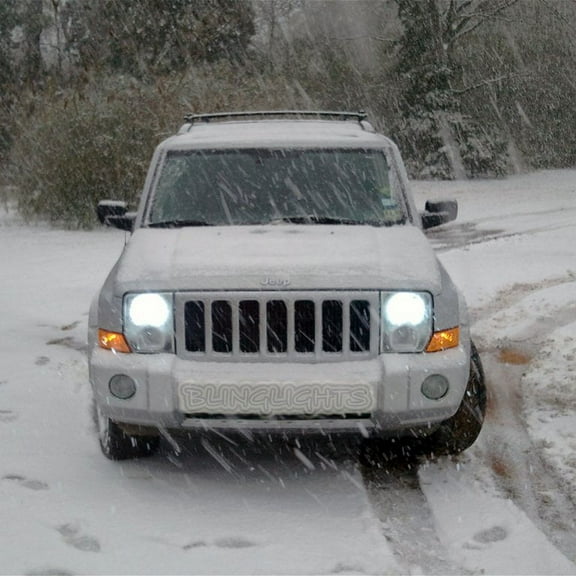 Jeep Commander Bright White Replacement Light Bulbs for Headlamps Headlights Head Lamps Lights